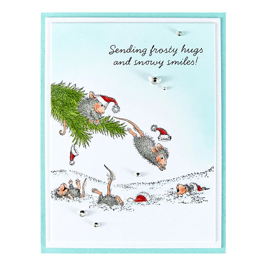 Snowy Smiles Cling Rubber Stamp Set - House-Mouse Tree-mendous Christmas Collection