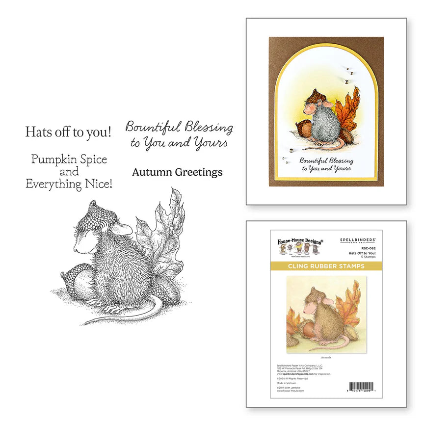 Hats Off to You! Cling Rubber Stamp Set - House-Mouse Tree-mendous Christmas Collection