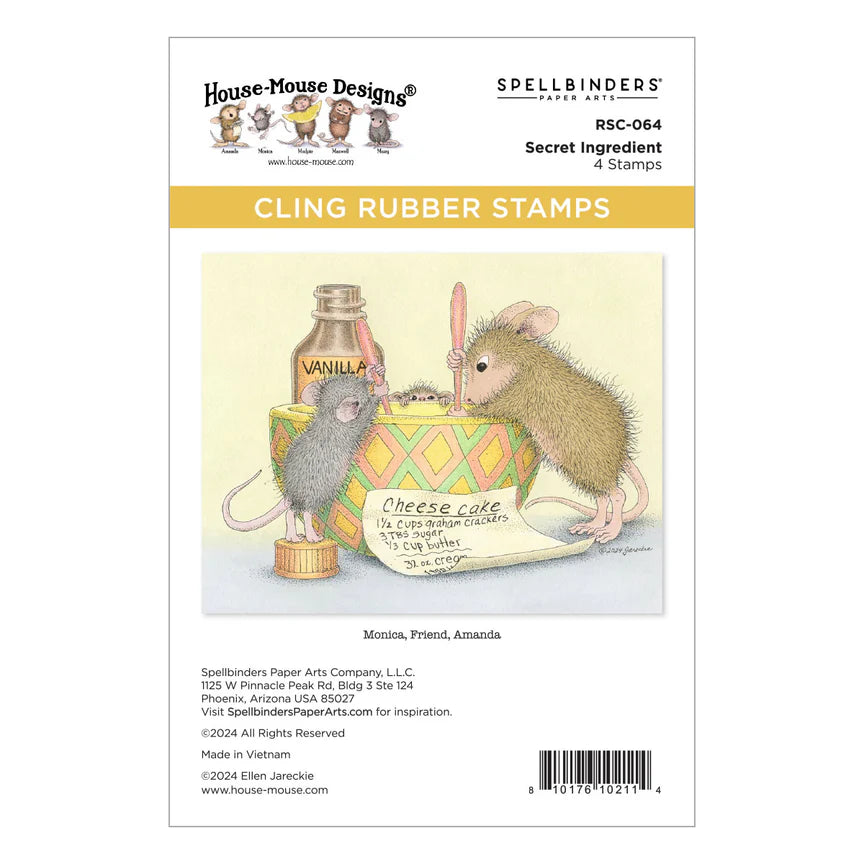 Secret Ingredient Cling Rubber Stamps from the House-Mouse Heart and Soul Collection