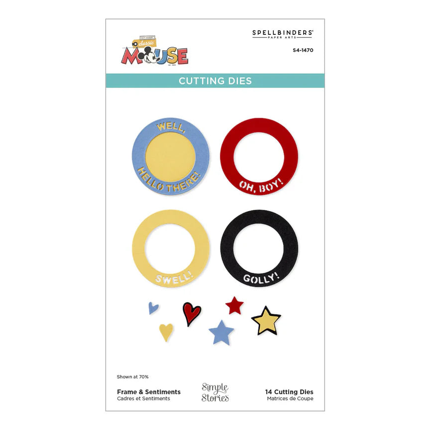Frame & Sentiments Etched Dies from the Say Cheese Classic Mouse Collection