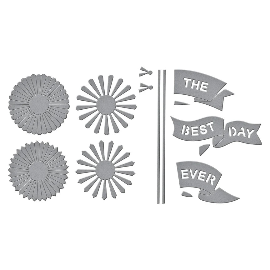 Flags & Banners Etched Dies from the Say Cheese Classic Mouse Collection