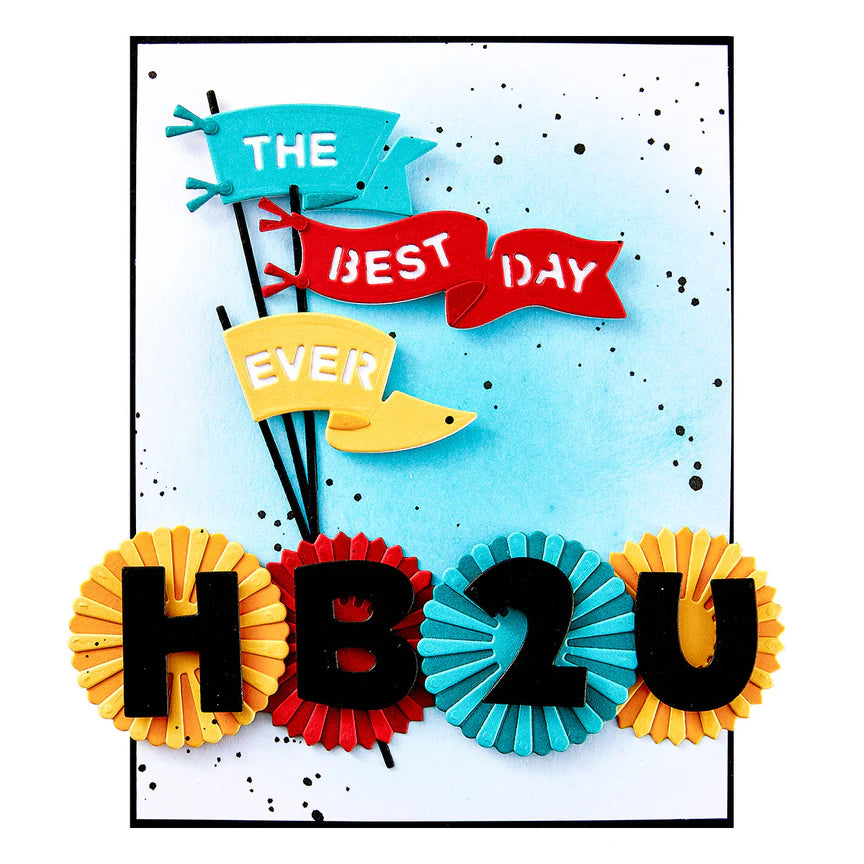 Flags & Banners Etched Dies from the Say Cheese Classic Mouse Collection