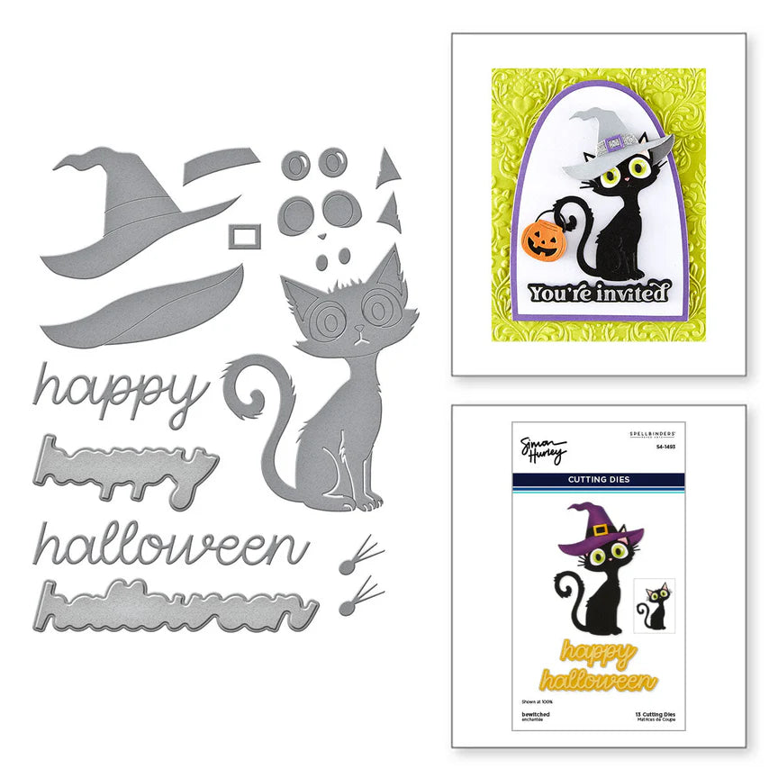 Bewitched Etched Dies from the Spooktacular Collection by Simon Hurley