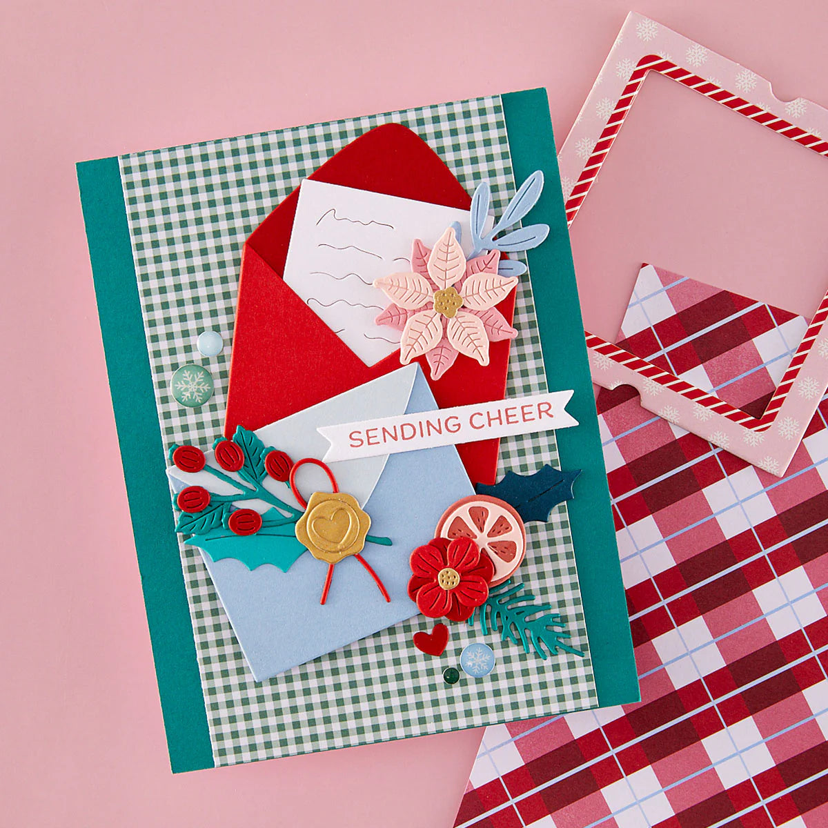Spellbinders - Happy Post Envelope Etched Dies - S4-1548