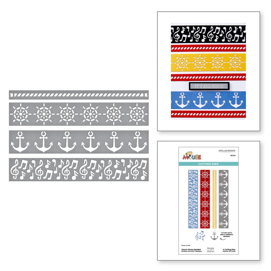 Classic Mouse Borders Etched Dies from the Say Cheese Classic Mouse Collection