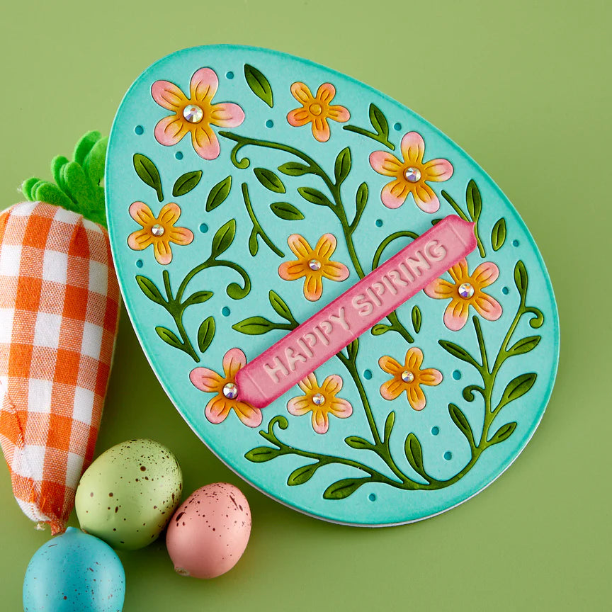 In Bloom Egg Etched Dies by Simon Hurley