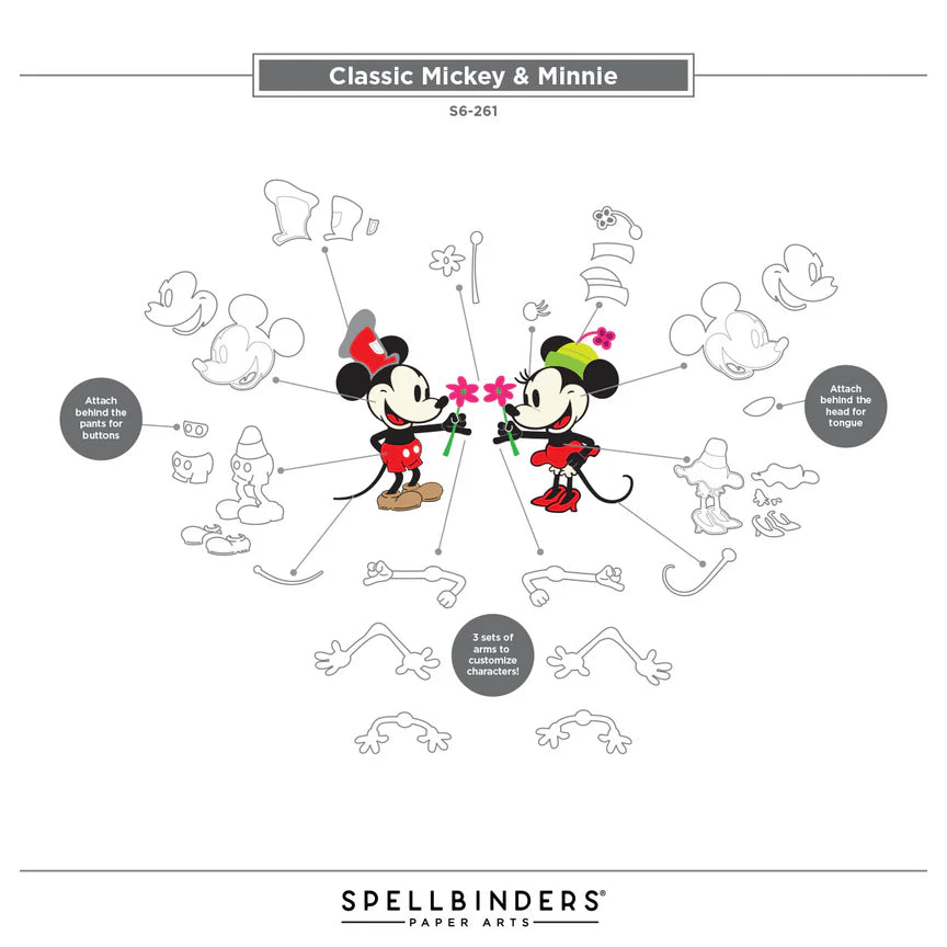 Steamboat Willie Duo Etched Dies from the Say Cheese Classic Mouse Collection