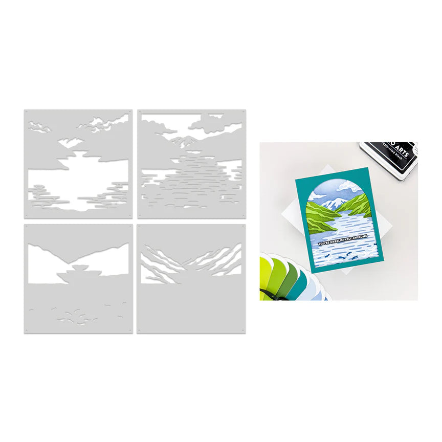 Hero Arts Lake of Legends Stencil Set