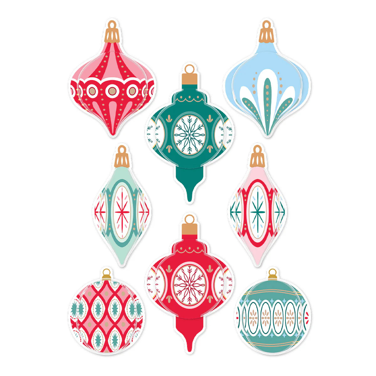 Spellbinders - Dear Santa Ornaments Dimensional Stickers - SCSE-048
