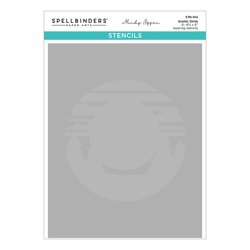 Scenic Drive Stencil from the Classic Road Legends Collection by Mindy Eggen