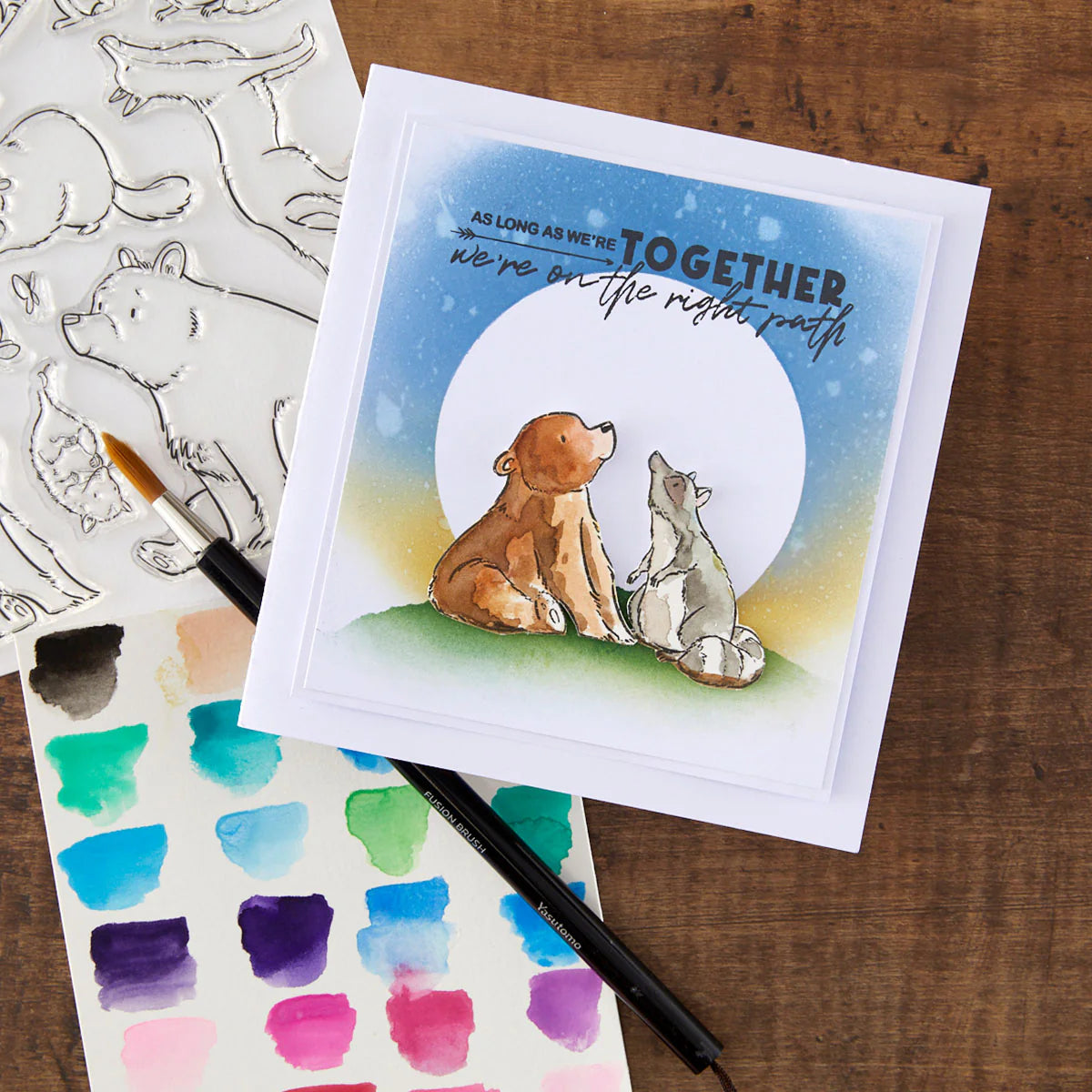 Spellbinders - Wild Friends Clear Stamp Set by Josh Griffiths Studio - STP-286