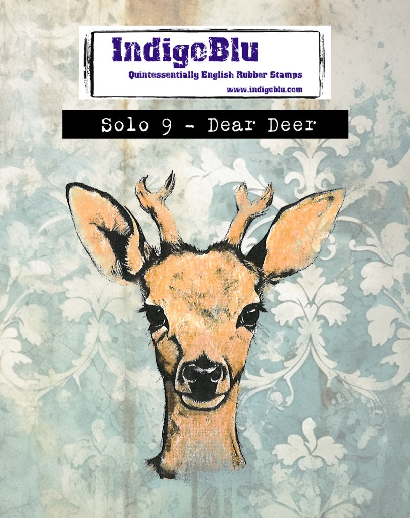 IndigoBlu - Dear Deer Solo Red Rubber Stamp - IND1394