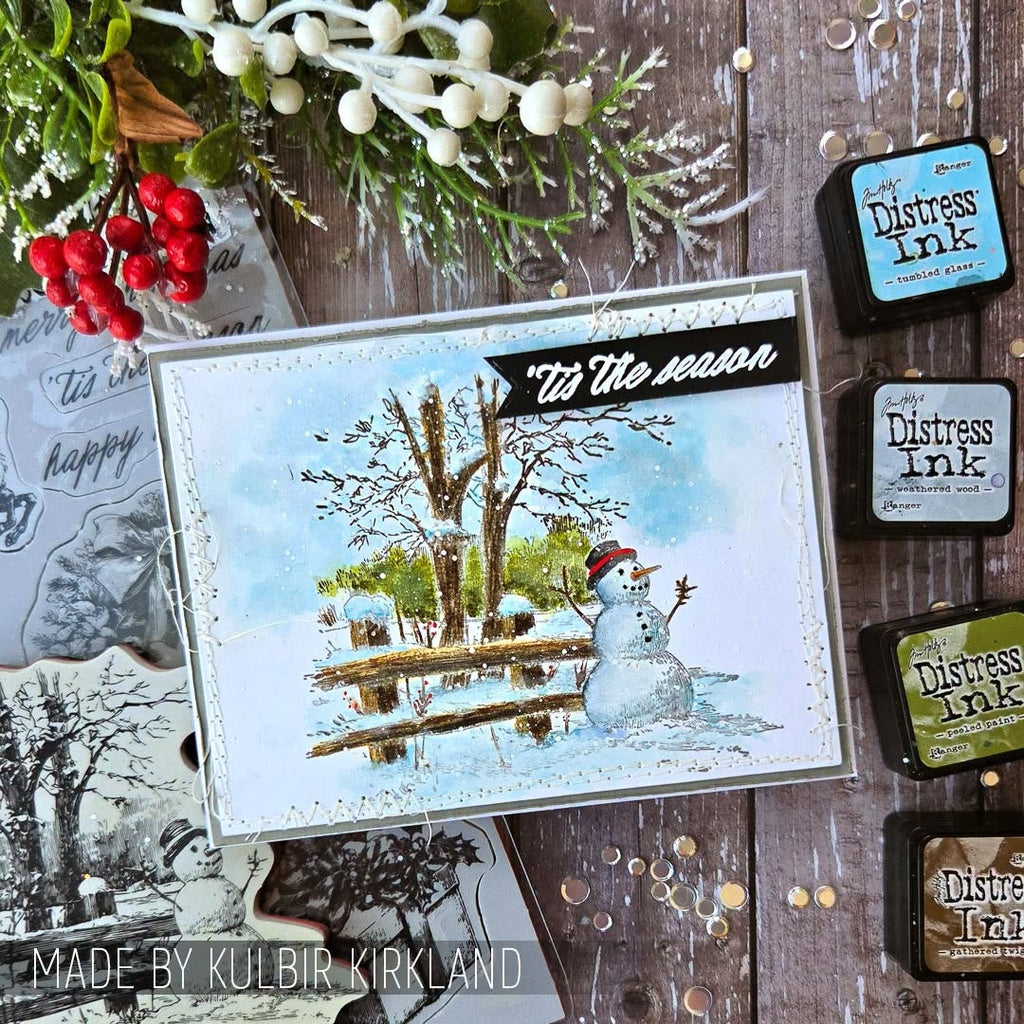 Stampers Anonymous - Tim Holtz Christmas Spirit Cling Stamps - CMS501