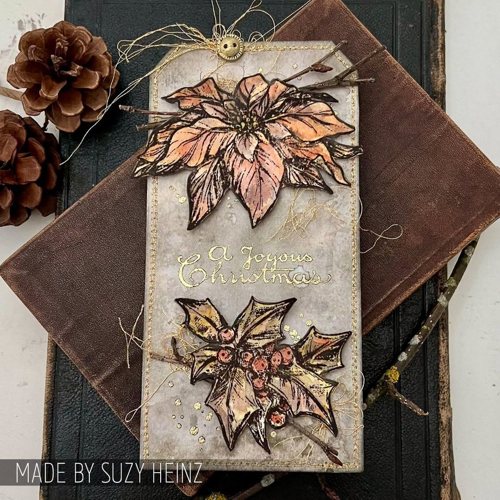 Stampers Anonymous -Tim Holtz Holiday Botanical Cling Stamps - CMS503