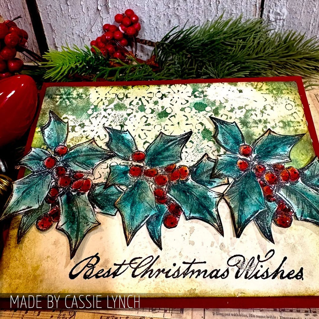 Stampers Anonymous -Tim Holtz Holiday Botanical Cling Stamps - CMS503