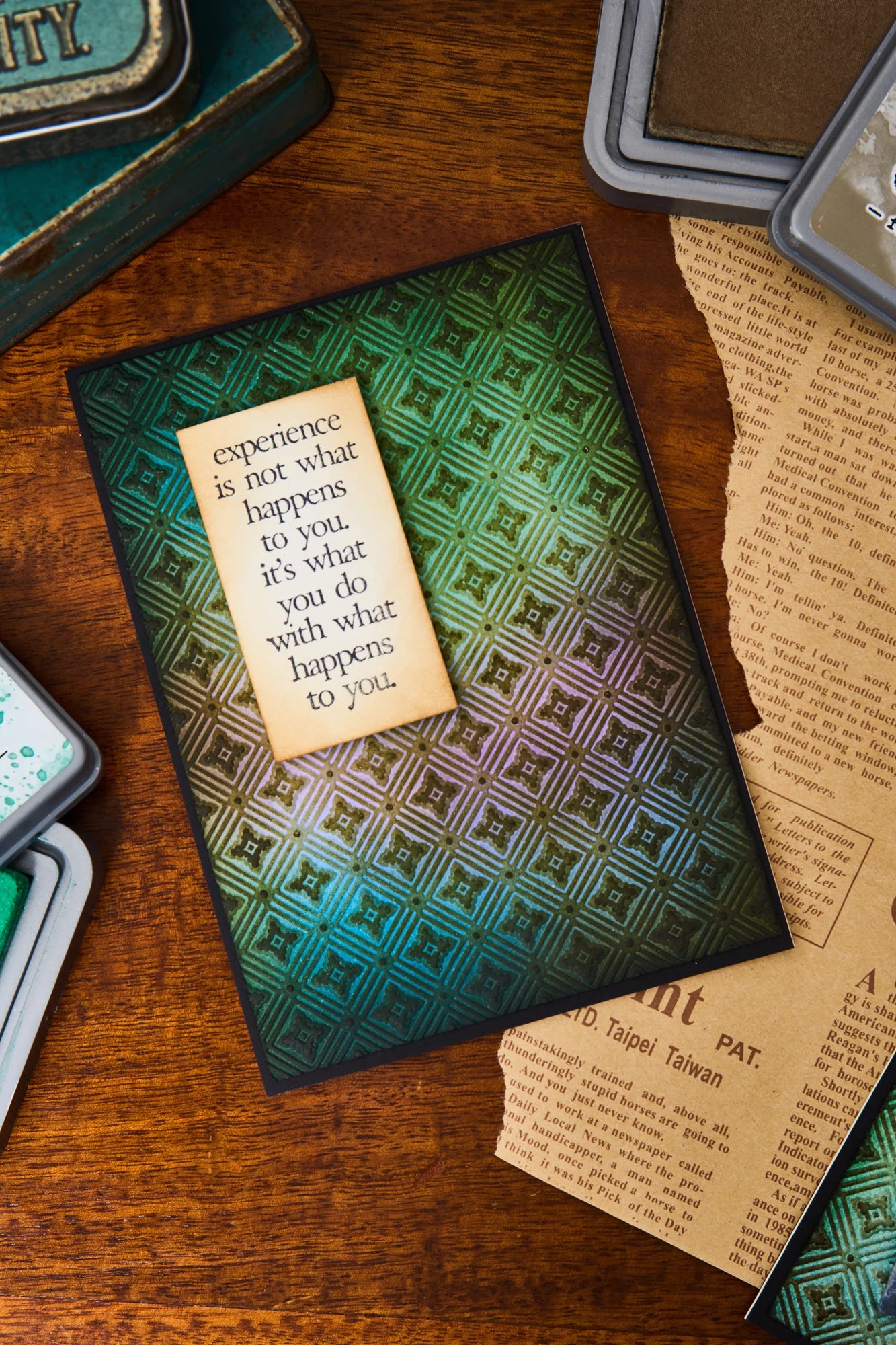 Sizzix Multi Level Textured Impressions Embossing Folder - Vault Diamonds by Tim Holtz - 666867