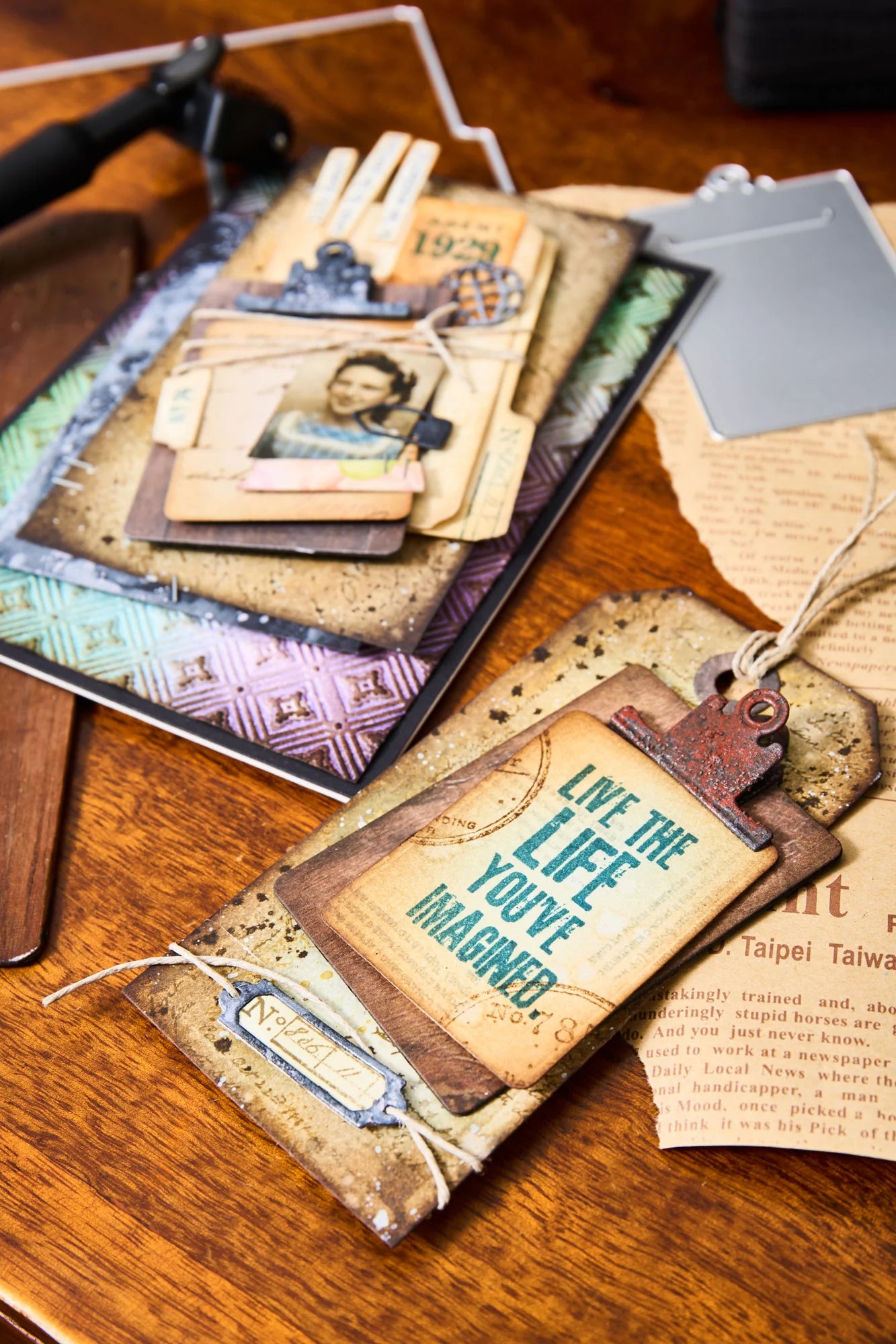 Sizzix Multi Level Textured Impressions Embossing Folder - Vault Diamonds by Tim Holtz - 666867