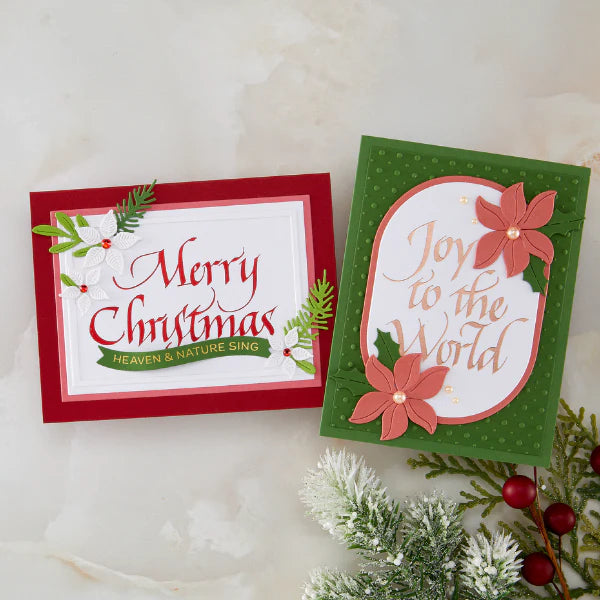 Spellbinders - Upright Italic Joy to the World Press + Foil Plate by Paul Antonio - BP-369