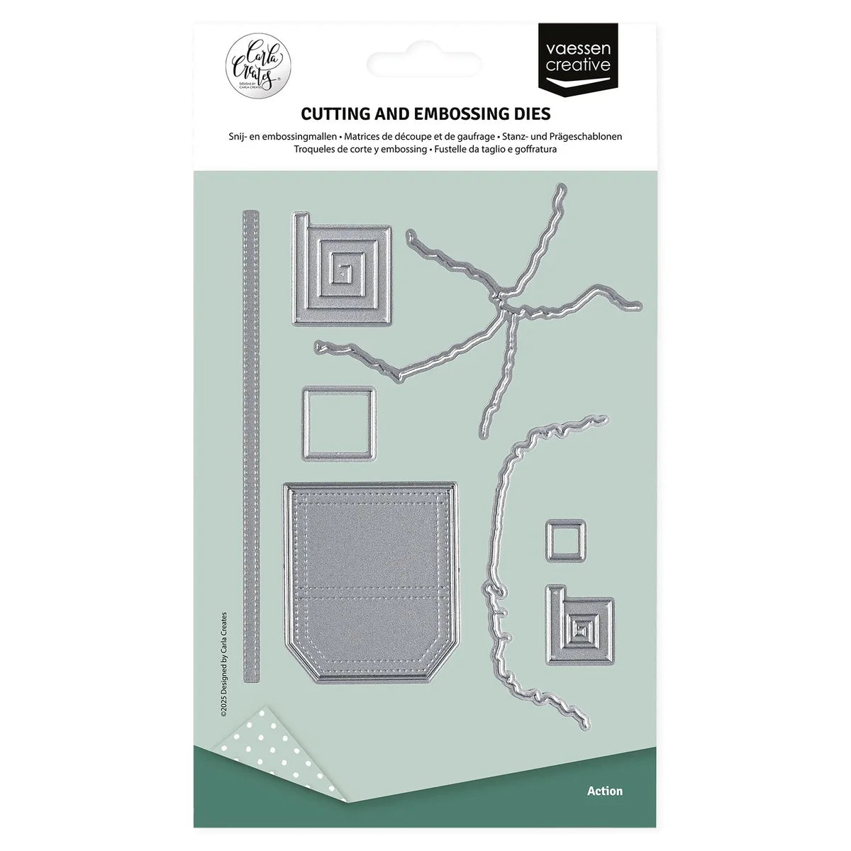 Vaessen Creative • Cutting and Embossing Dies Action 8pcs