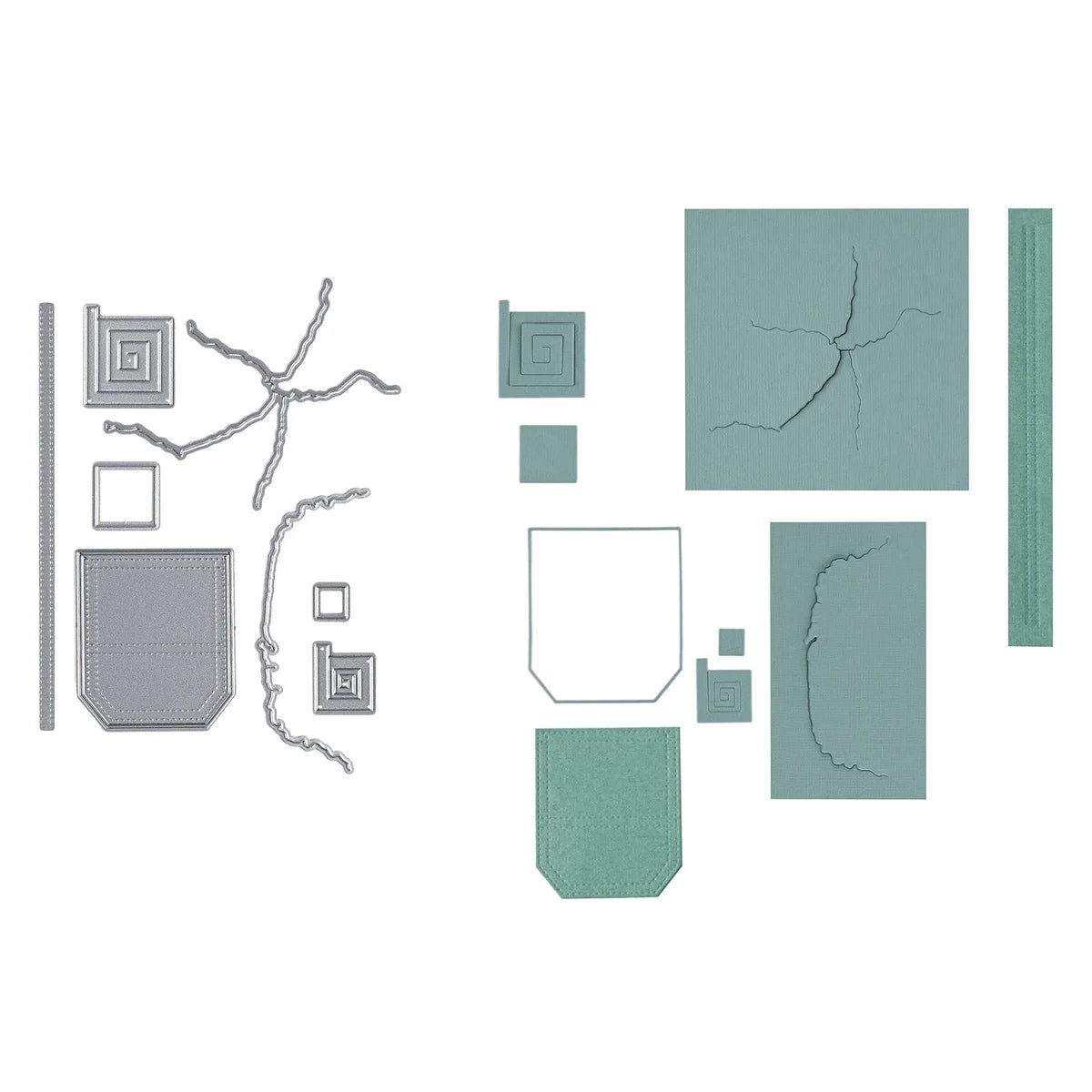 Vaessen Creative • Cutting and Embossing Dies Action 8pcs