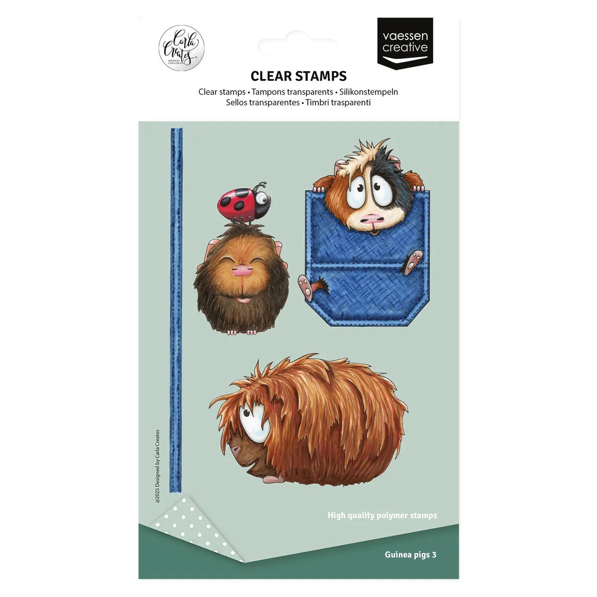 Vaessen Creative - Clear Stamps Guinea Pigs 3 - CAR0005