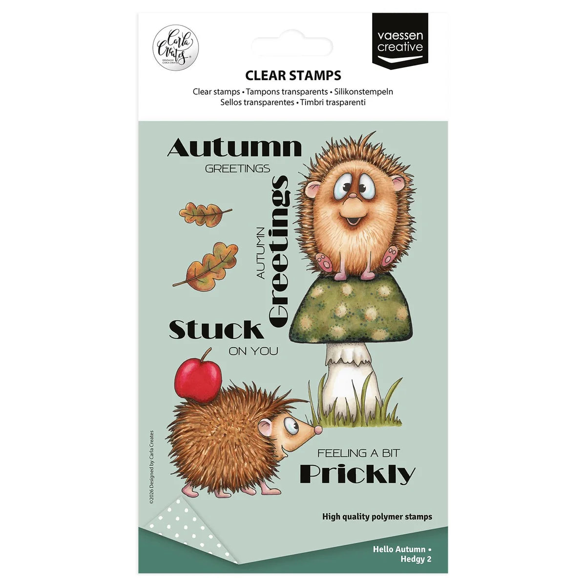 Vaessen Creative • Clear Stamps by Carla Creates Hedgy 2 15pcs