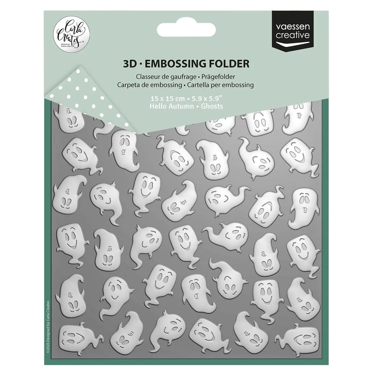 Vaessen Creative • 3D Embossing Folder by Carla Creates Ghosts 5.9x5.9"