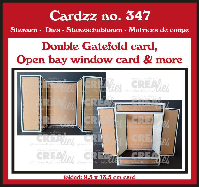 Crealies - Double Gatefold Card / Open Bay Window Card Die Set - CLCZ347