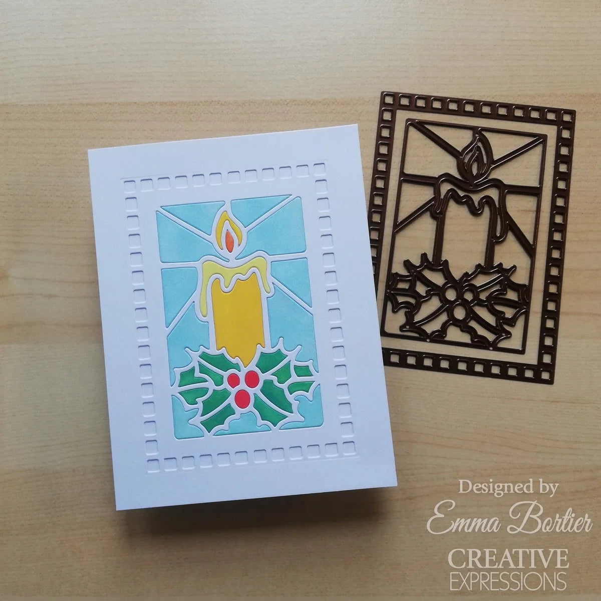 Creative Expressions • Festive Craft Die Stained Glass Candle