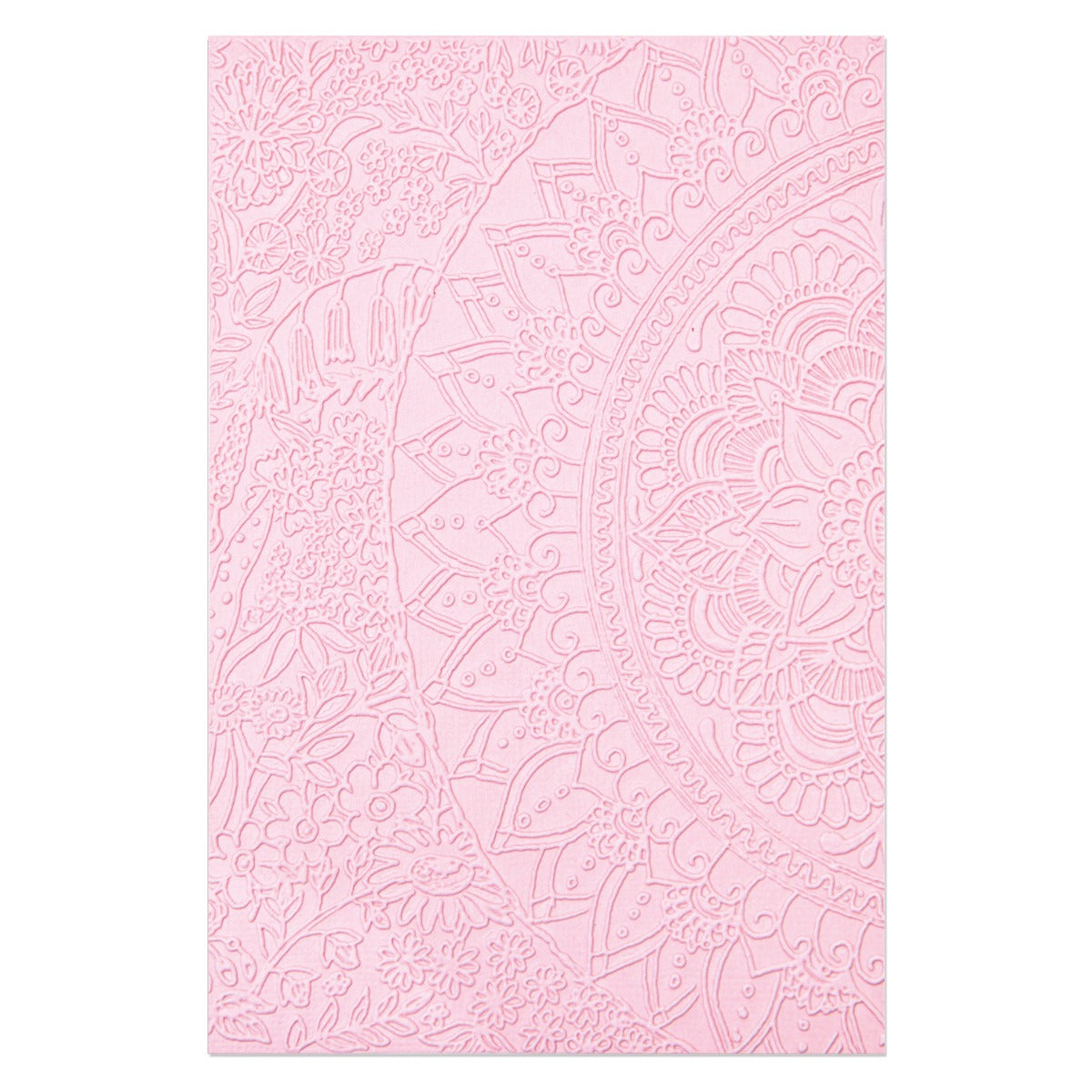 Sizzix 3-D Textured Impressions Embossing Folder - Half Mandala by Jess Scott - SKU: 665597