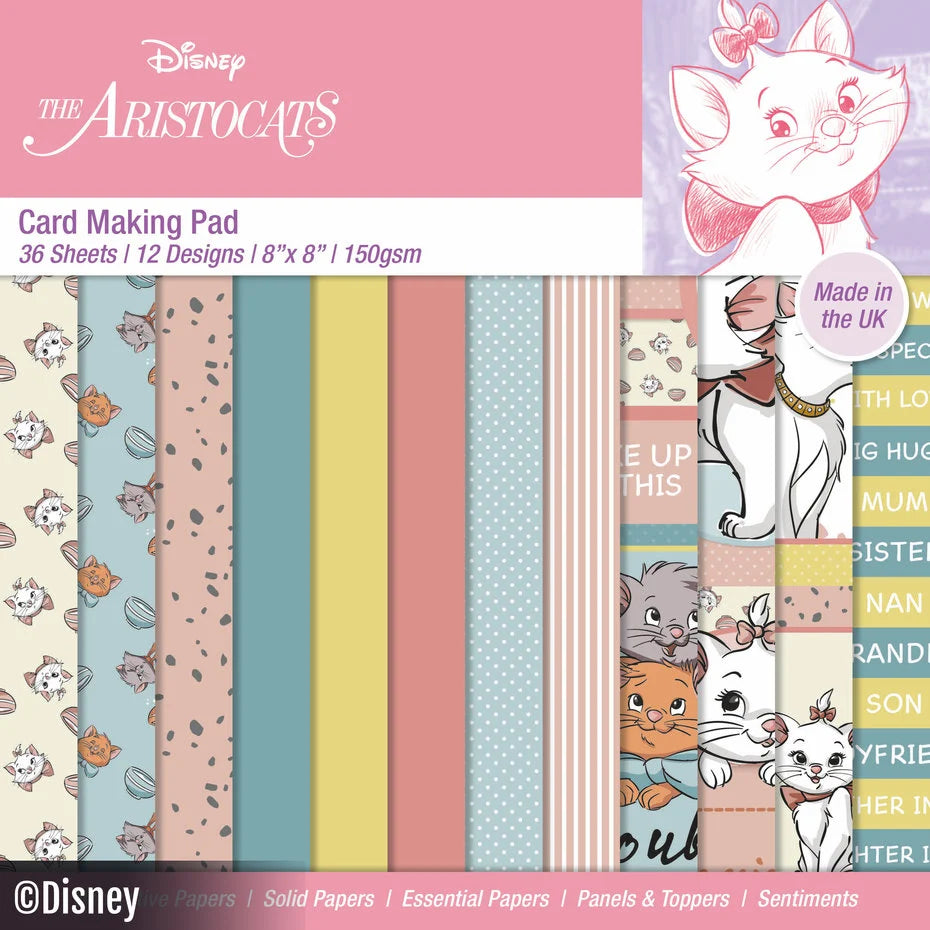 Aristocats 8x8 Inch Card Making Pad