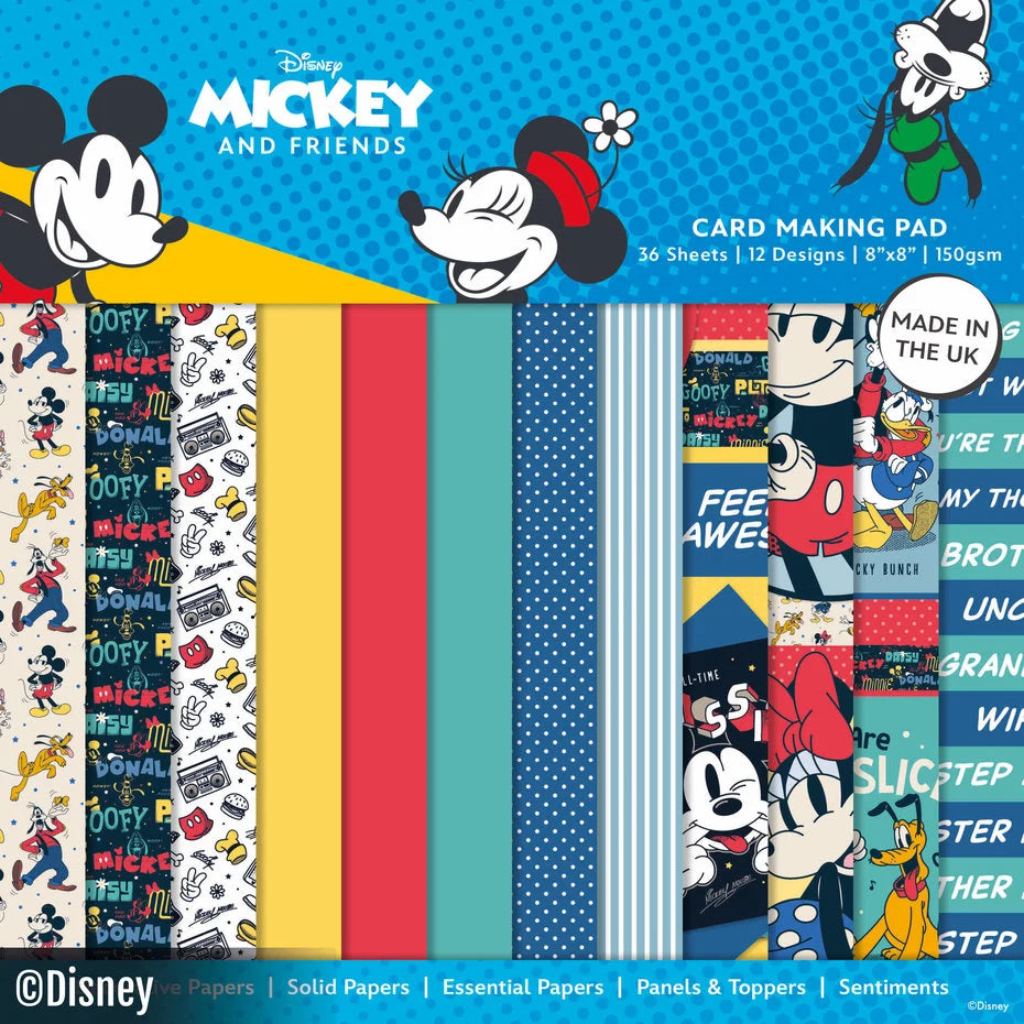Mickey & Friends 8x8 Inch Card Making Pad