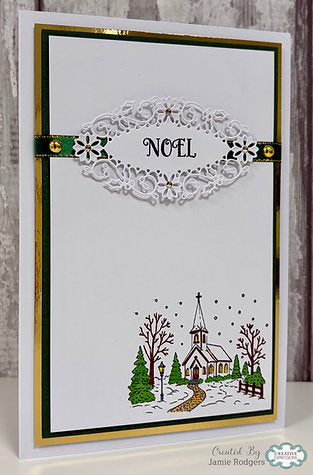 Woodware - Silent Night Cottage A6 Clear Stamp Set By Gwen Fletcher - WGFS027