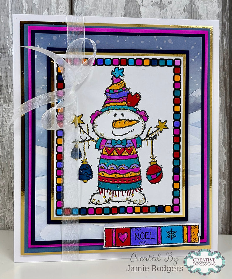 Woodware - Funky Snowman A6 Clear Stamp Set By Françoise Read - WFRS0163