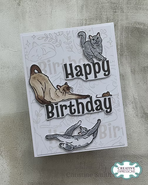 Creative Expressions - Birthday Cats DL Clear Stamp - CECS020