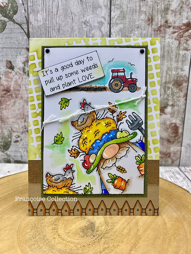 Woodware Farmer Norman A6 Clear Stamp Set by Françoise Read