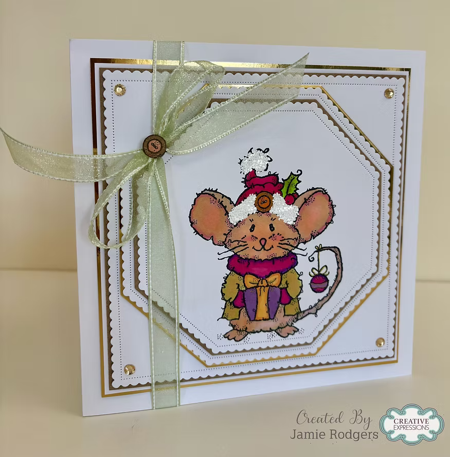 Woodware Mousy Gift A6 Clear Stamp Set by Françoise Read