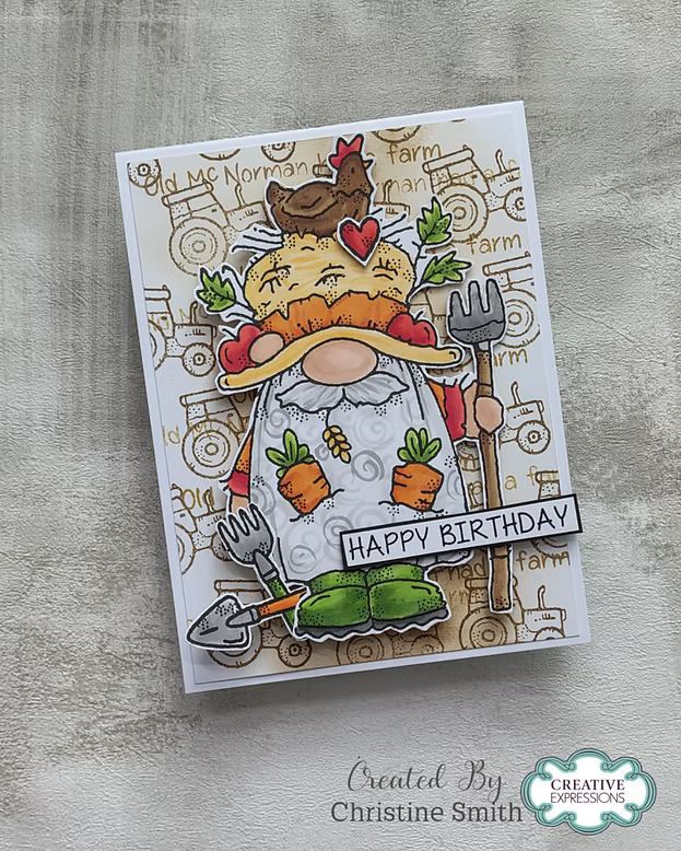 Woodware Farmer Norman A6 Clear Stamp Set by Françoise Read