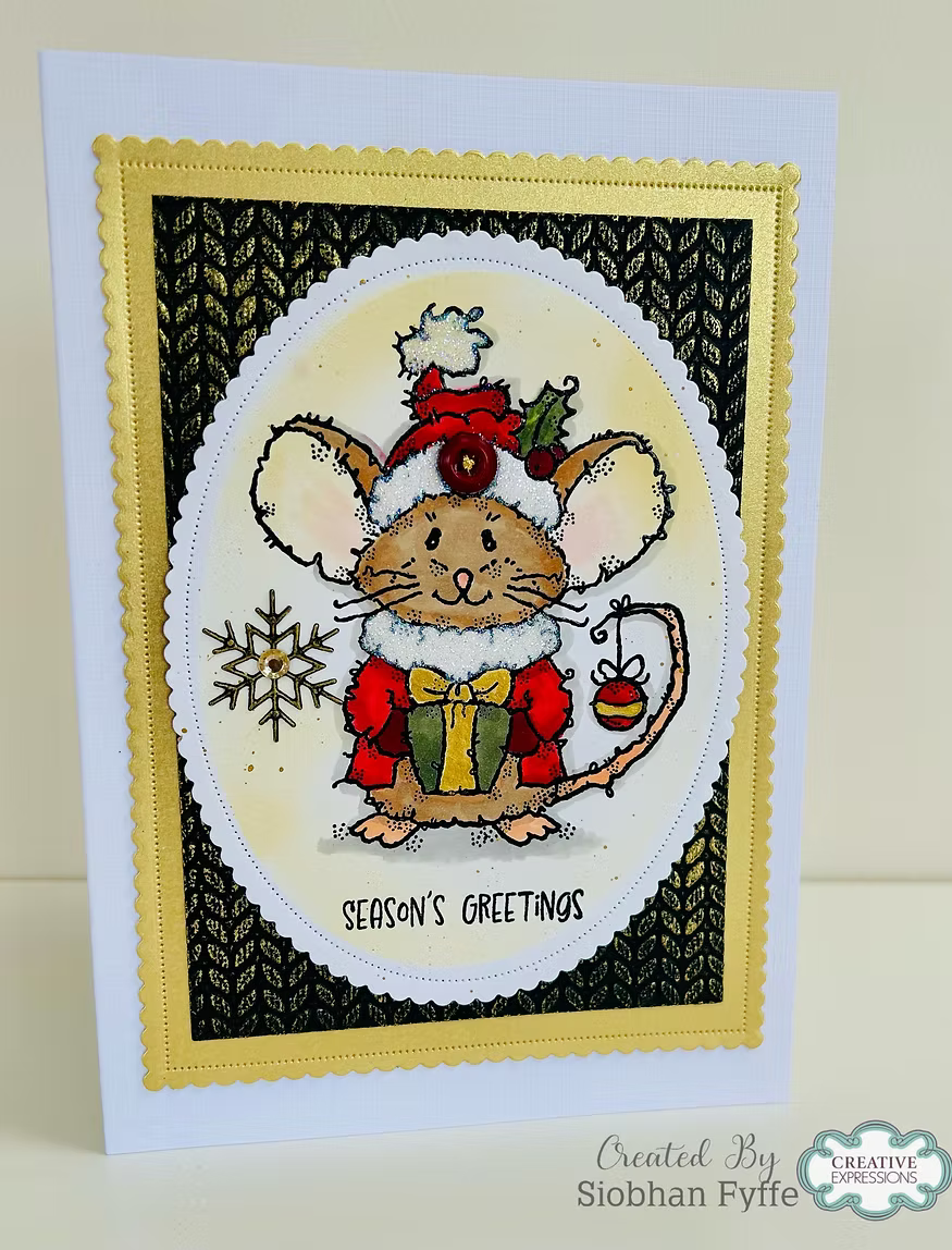 Woodware Mousy Gift A6 Clear Stamp Set by Françoise Read