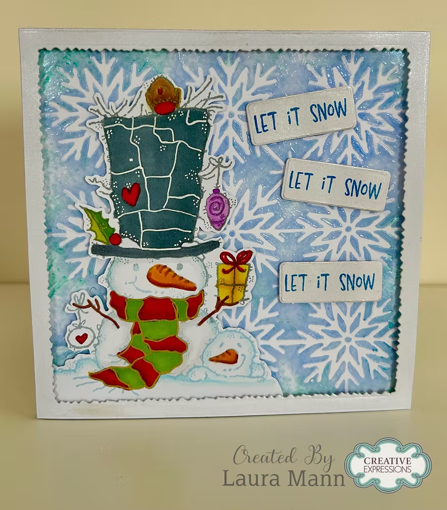 Woodware Snowman Gift A6 Clear Stamp Set by Françoise Read