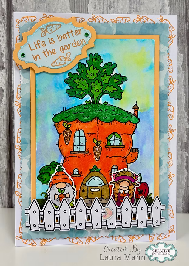 Woodware Carrot Cottage A6 Clear Stamp Set by Françoise Read