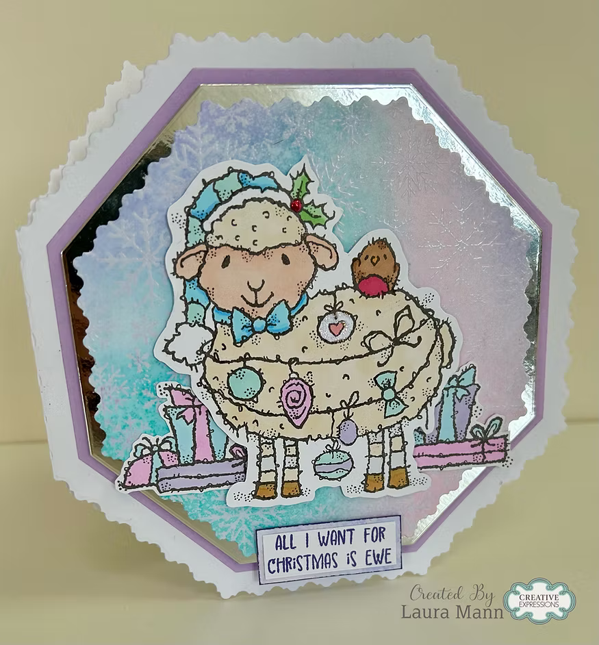 Woodware Ewe Christmas A6 Clear Stamp Set by Françoise Read