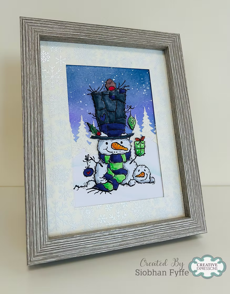 Woodware Snowman Gift A6 Clear Stamp Set by Françoise Read