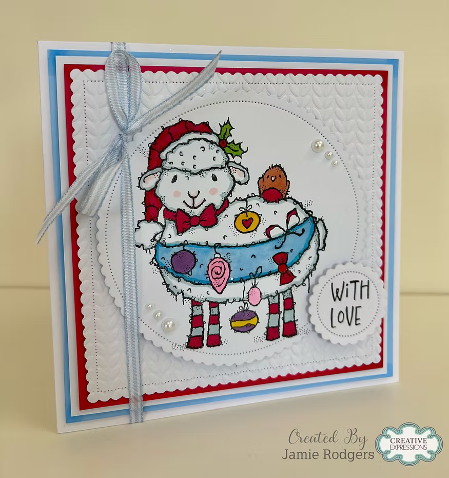 Woodware Ewe Christmas A6 Clear Stamp Set by Françoise Read