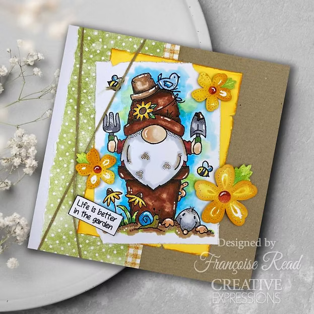 Woodware The Gardener A6 Clear Stamp Set by Françoise Read