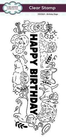 Creative Expressions - Birthday Dogs DL Clear Stamp - CECS021