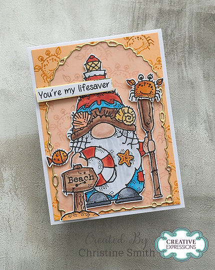 Woodware Lighthouse Gnome A6 Clear Stamp Set By Françoise Read