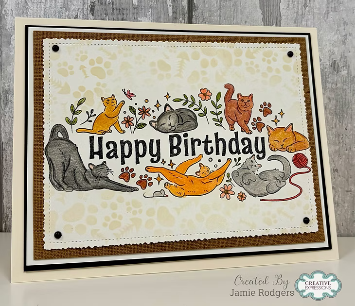 Creative Expressions - Birthday Cats DL Clear Stamp - CECS020
