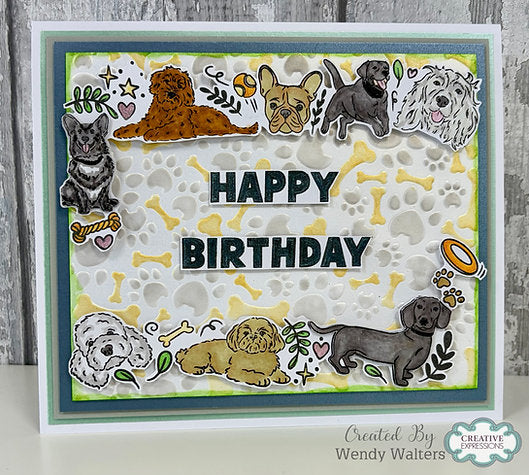 Creative Expressions - Birthday Dogs DL Clear Stamp - CECS021