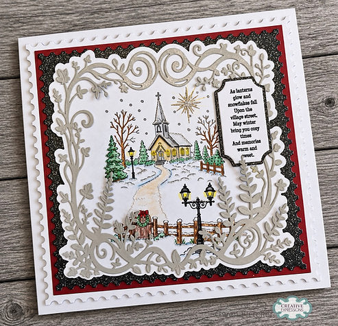 Woodware - Silent Night Cottage A6 Clear Stamp Set By Gwen Fletcher - WGFS027